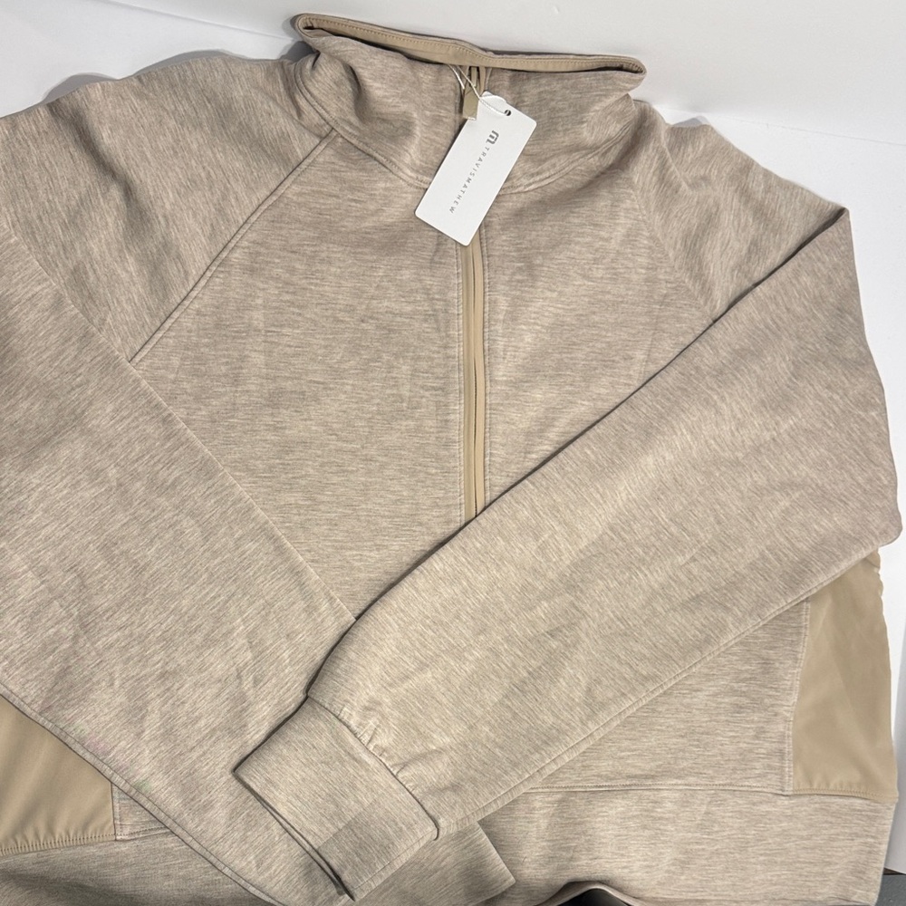 Travis Mathew Light Tan Zip-Up Sweater